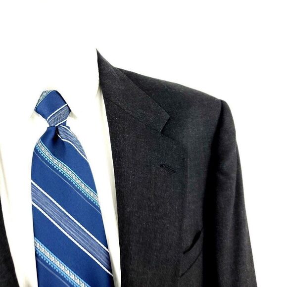 Vintage Stafford American Craftsman 2 Button Blazer 42L Gray - Picture 2 of 11